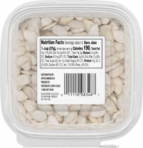 Roasted Salted Pumpkin Seeds Perspective: back