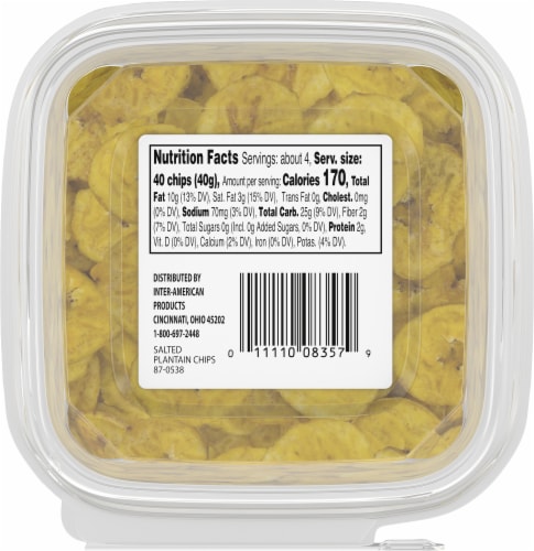 Kroger® Salted Plantain Chips Perspective: back