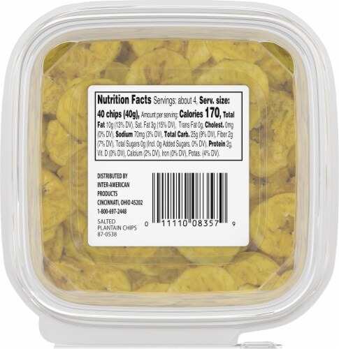 Kroger® Salted Plantain Chips Perspective: back