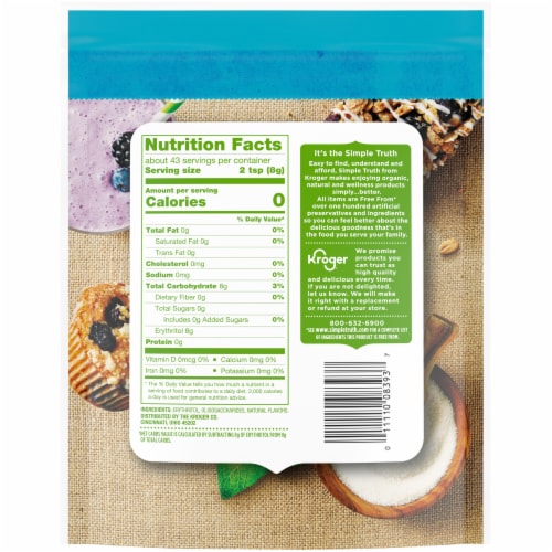 Simple Truth™ Erythritol Blend Zero Calorie Sugar Substitute Perspective: back