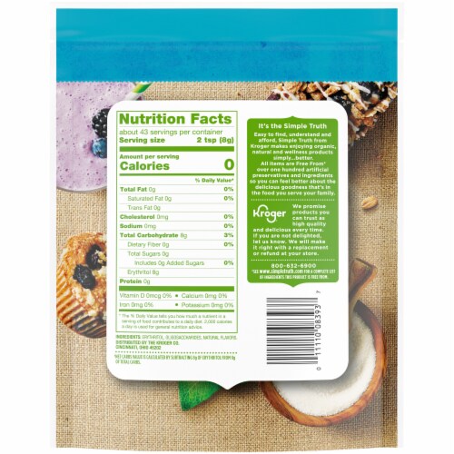 Simple Truth™ Erythritol Blend Zero Calorie Sugar Substitute Perspective: back