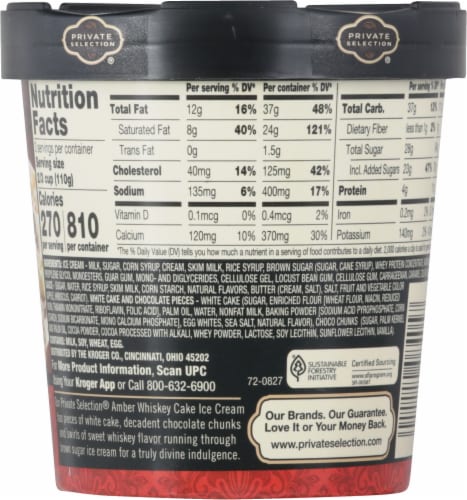 Private Selection® Amber Whiskey Cake Ice Cream Perspective: back
