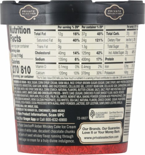 Private Selection® Amber Whiskey Cake Ice Cream Pint Perspective: back