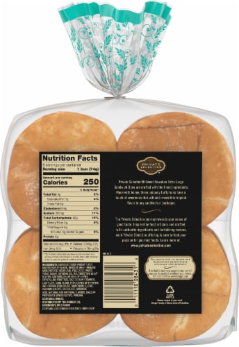Private Selection® Sweet Hawaiian Extra Large Sandwich Buns Perspective: back