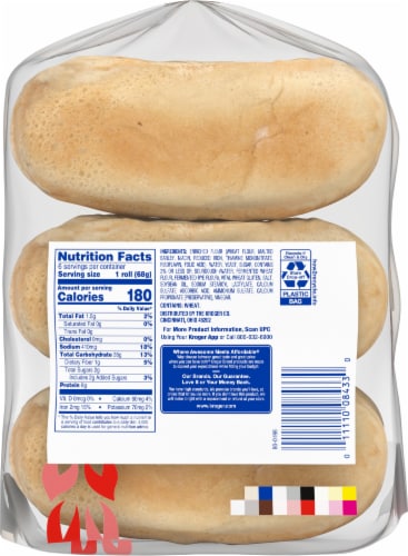 Kroger® Brat & Sausage Hoagie Rolls Perspective: back