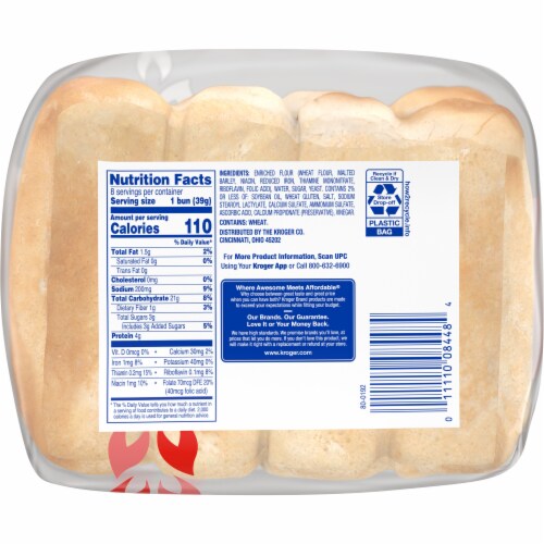 Kroger® Enriched White Hot Dog Buns Perspective: back
