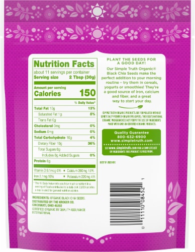 Simple Truth Organic® Black Chia Seeds Perspective: back