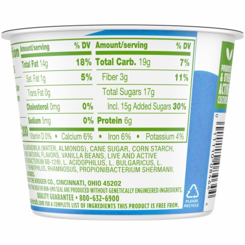 Simple Truth™ Vanilla Dairy Free Almondmilk Yogurt Cup Perspective: back