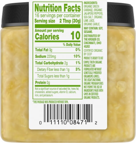 Simple Truth Organic™ Jalapeno Lime Kraut Perspective: back