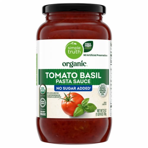 Simple Truth Organic® No Sugar Added Tomato Basil Pasta Sauce Perspective: back