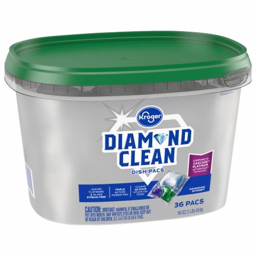 Kroger® Diamond Clean Dishwasher Detergent Pacs Perspective: back