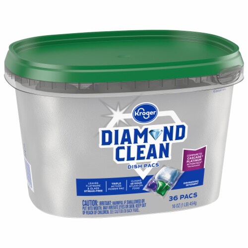 Kroger® Diamond Clean Dishwasher Detergent Pods Perspective: back