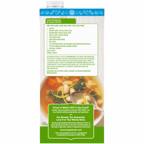 Simple Truth Organic® Gluten Free Low Sodium Vegetable Broth Perspective: back