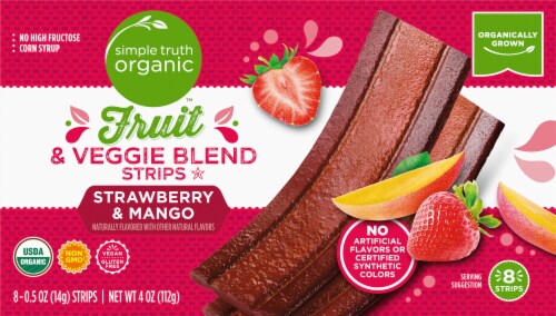 Simple Truth™ Organic Strawberry & Mango Strips Perspective: back
