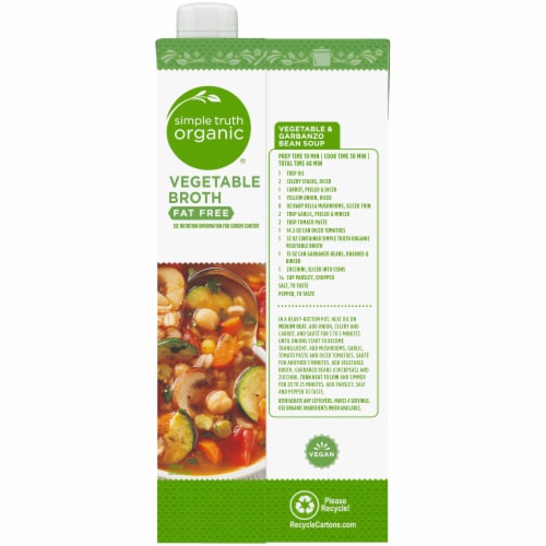 Simple Truth Organic® Fat Free Vegetable Broth Perspective: back