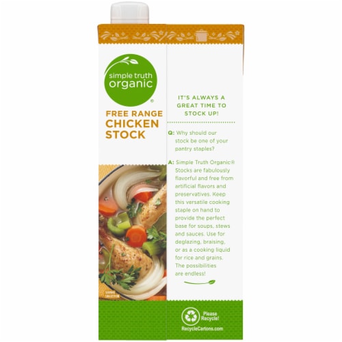 Simple Truth Organic® Gluten Free Free Range Chicken Stock Perspective: back
