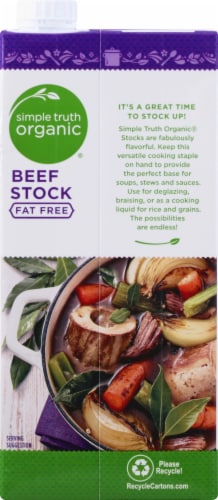 Simple Truth Organic® Fat Free Beef Stock Perspective: back