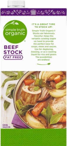 Simple Truth Organic® Fat Free Beef Stock Perspective: back