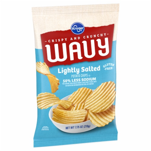 Kroger® Lightly Salted Wavy Potato Chips Perspective: back