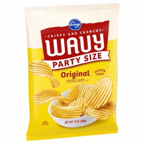 Kroger® Classic Wavy Potato Chips Perspective: back