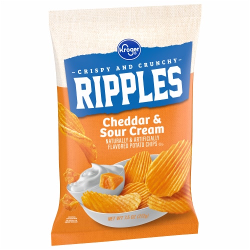 Kroger® Cheddar & Sour Cream Ripples Potato Chips Perspective: back
