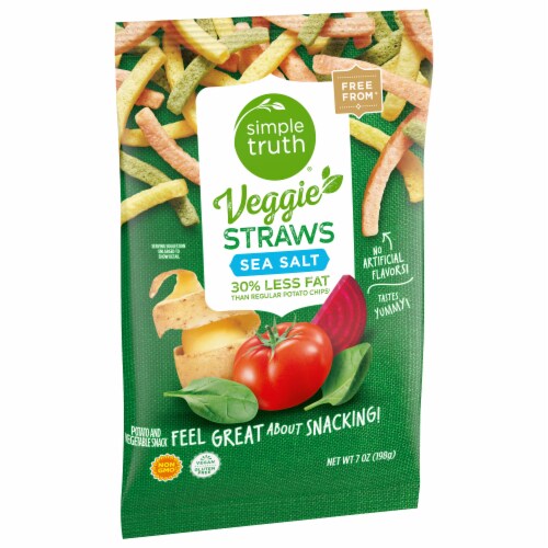Simple Truth® Sea Salt Veggie Straws Chips Perspective: back