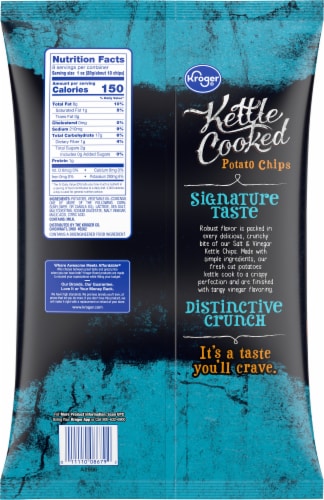 Kroger® Kettle Cooked Salt & Vinegar Flavored Potato Chips Perspective: back