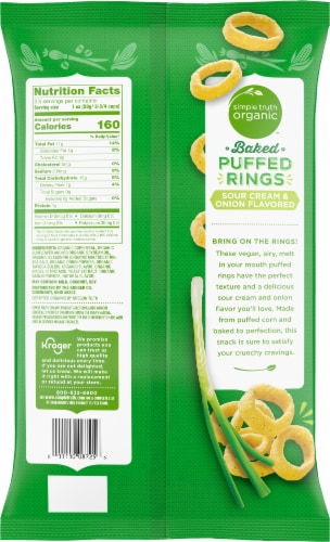 Simple Truth Organic™ Sour Cream & Onion Flavored Baked Puffed Rings Perspective: back