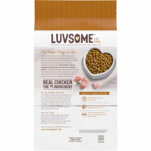 Luvsome® Natural with Chicken Adult Cat Food Perspective: back