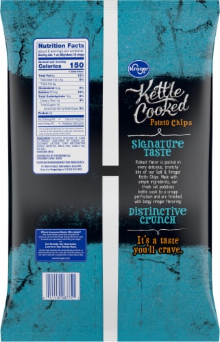 Kroger® Kettle Cooked Salt & Vinegar Potato Chips Perspective: back