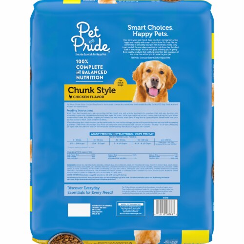 Pet Pride Chicken Flavor Chunk Style Dry Dog Food 20 lb Harris