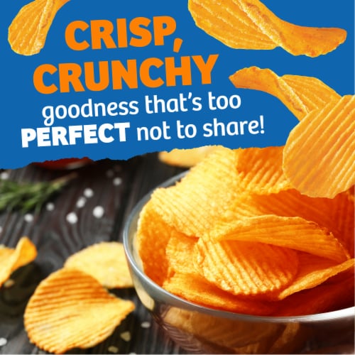 Kroger® Cheddar and Sour Cream Ripples Potato Chips Perspective: back