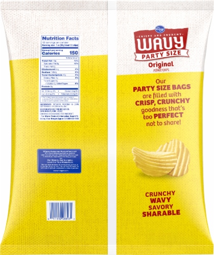 Kroger® Original Wavy Potato Chips Party Size Perspective: back