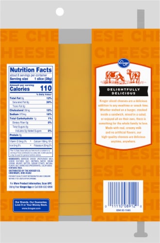 Kroger® American Cheese Product Slices Perspective: back