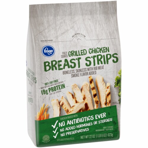 Kroger® Frozen Fully Cooked Grilled Chicken Breast Strips Perspective: back