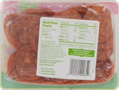 Simple Truth™ Sliced Pepperoni Perspective: back