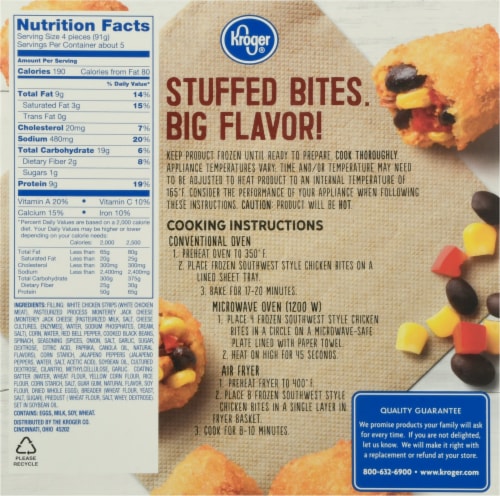 Kroger® Southwest Style Stuffed Chicken Bites Perspective: back