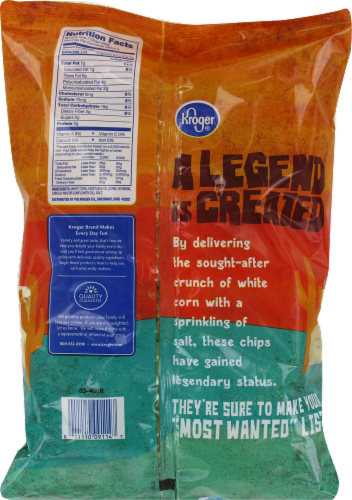 Kroger® Restaurant Style Tortilla Chips Perspective: back