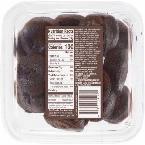 Bakery Fresh Goodness Chocolate Brownie Bites with Walnuts Perspective: back