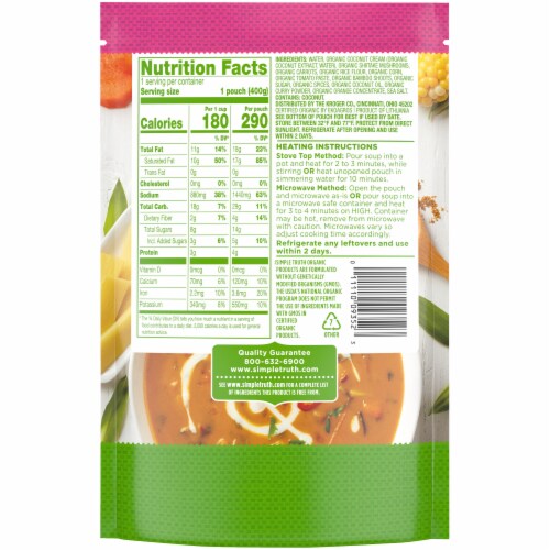 Simple Truth Organic® Spiced Curry Soup Perspective: back