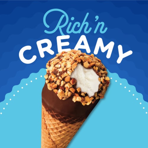 Kroger® Vanilla Peanut Top Frozen Dairy Dessert Sundae Cones Perspective: back