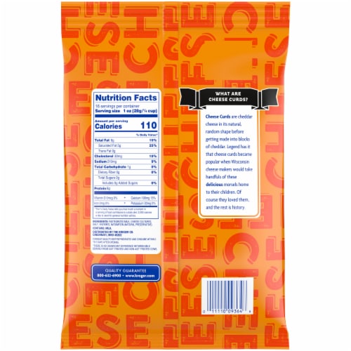 Kroger® White Cheddar Cheese Curds Perspective: back