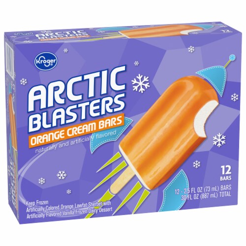 Kroger® Arctic Blasters Orange Cream Frozen Dairy Dessert Bars Perspective: back