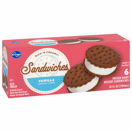 Kroger® Big Wheels Vanilla Frozen Dairy Dessert Sandwiches Perspective: back