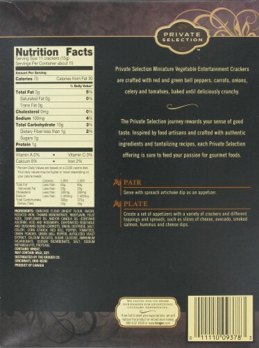 Private Selection™ Vegetable Entertainer Crackers Perspective: back