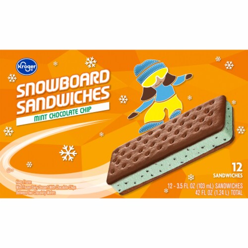Kroger® Mint Chocolate Chip Snowboard Sandwiches Perspective: back