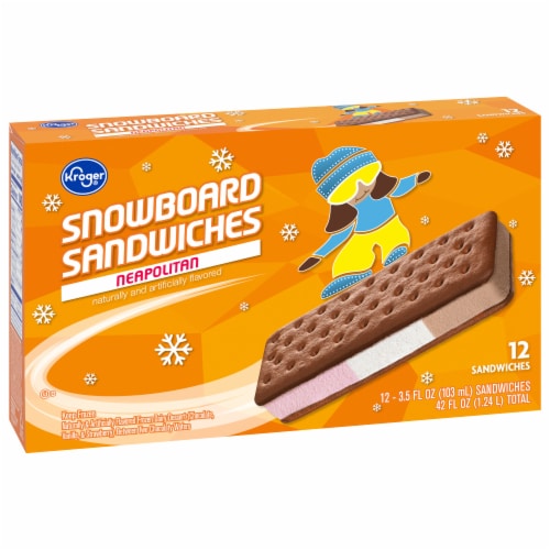 Kroger® Neapolitan Snowboard Sandwiches Perspective: back