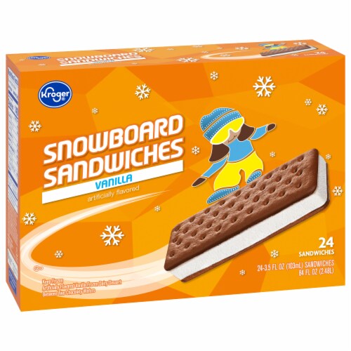 Kroger® Vanilla Frozen Dairy Dessert Snowboard Sandwiches Perspective: back