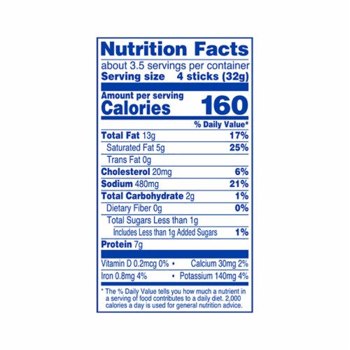 Kroger® Original Snack Sticks Perspective: back