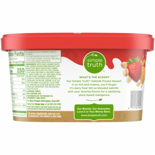 Simple Truth™ Non-Dairy Strawberry Graham Oatmilk Frozen Dessert Perspective: back